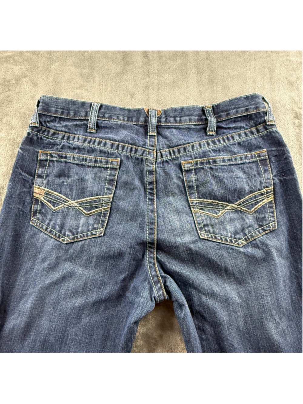 Ariat M2 Jeans Men’s 36x34 Relaxed Bootcut Western Cowboy Chore Medium Wash Blue - Picture 12 of 14